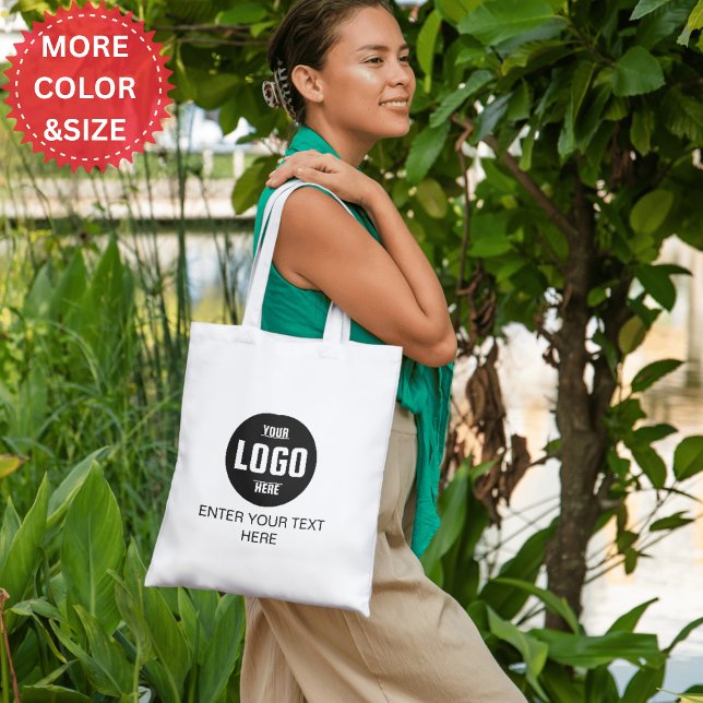 Benutzerdefiniertes Logo & Text-Tasche | Personali Tragetasche (Custom Logo & Text Tote Bag | Personalized Business Tote)