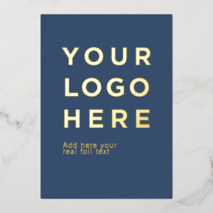 Benutzerdefiniertes Logo und moderne Einladungskar Folien Feiertagskarte
