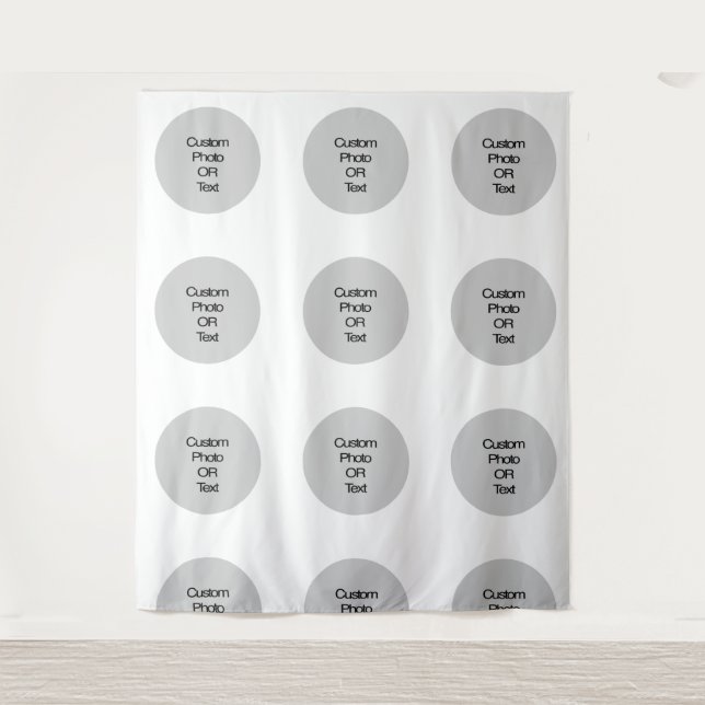 Benutzerdefiniertes Logo und/oder Textschritt und  Wandteppich (Vorderseite)