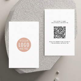 Benutzerdefiniertes Logo und QR Code DIY Moderne Visitenkarte