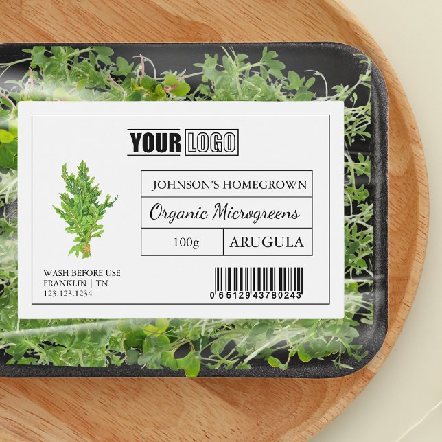 Benutzerdefiniertes Logo und Strichcode Arugula Mi Lebensmitteletikett (Von Creator hochgeladen)