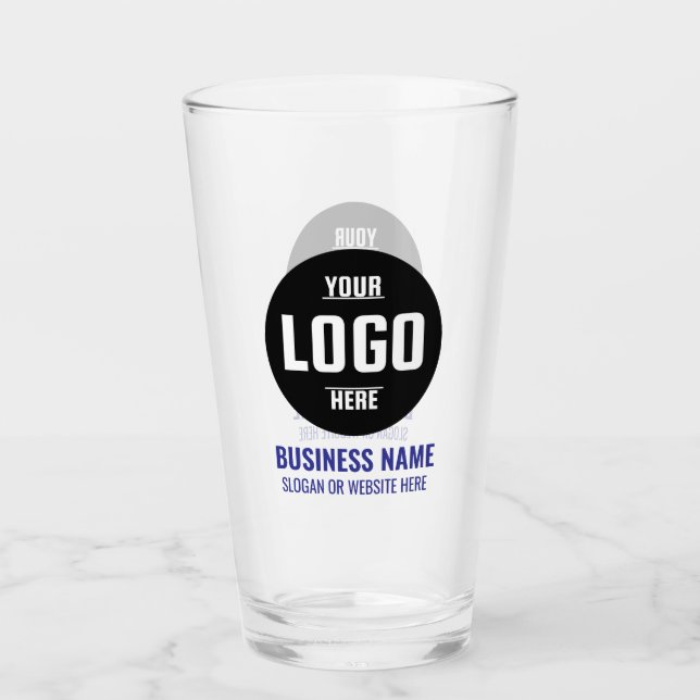 Benutzerdefiniertes Logo und Text 16oz Personalisi Glas (Vorderseite)