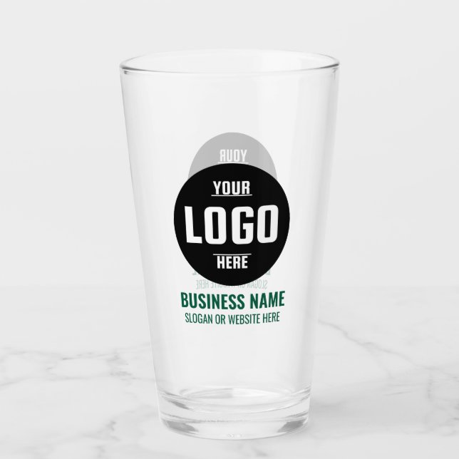 Benutzerdefiniertes Logo und Text 16oz Personalisi Glas (Vorderseite)