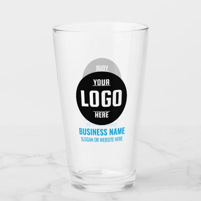 Benutzerdefiniertes Logo und Text 16oz Personalisi Glas (Vorderseite)