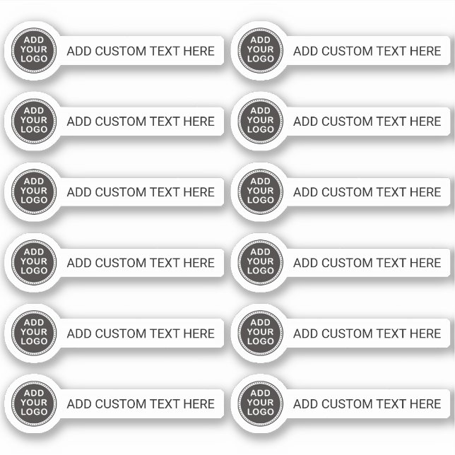 Benutzerdefiniertes Logo und Text Aufkleber (Vorderseite)