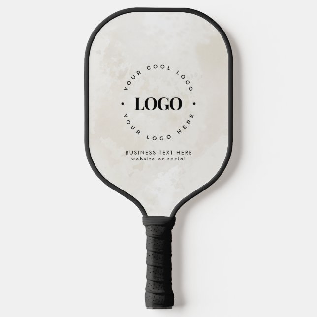 Benutzerdefiniertes Logo und Text-Chic-Marmor für  Pickleball Schläger (Vorderseite)
