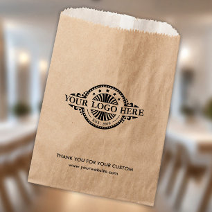 Benutzerdefiniertes Logo und Text Kraftpapier-Tüte Geschenktütchen
