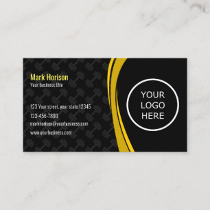 Benutzerdefiniertes Logo und Text Personal Trainer Visitenkarte