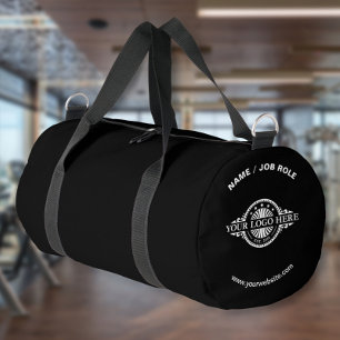 Benutzerdefiniertes Logo und Text Schwarze Gymnast Duffle Bag