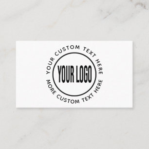 Benutzerdefiniertes Logo und Text weiß oder in jed Visitenkarte