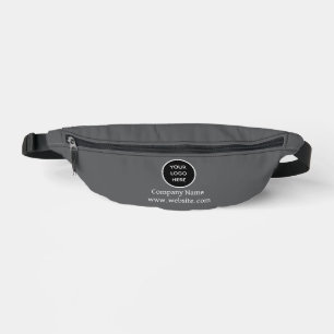 Benutzerdefiniertes Logo Unternehmen Grau Geschäft Bauchtasche