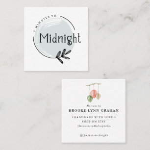 Benutzerdefiniertes Logodesign Brooke Macrame Quadratische Visitenkarte