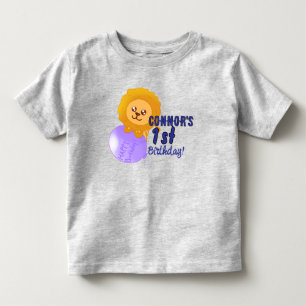 Benutzerdefiniertes Löwen-Themen-Geburtstags-T-Shi Kleinkind T-shirt