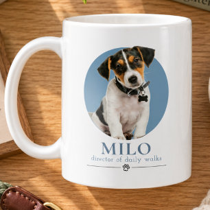 Benutzerdefiniertes lustiges Hunde-Foto & Name Kaffeetasse