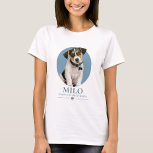 Benutzerdefiniertes lustiges Hunde-Foto & Name T-Shirt