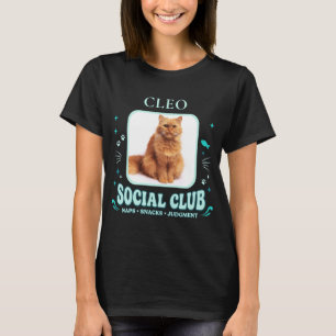 Benutzerdefiniertes lustiges Katzenfoto & Name T-Shirt