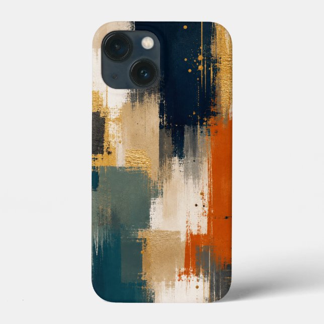 Benutzerdefiniertes Luxus-Gold-Navy-Abstraktes Mod Case-Mate iPhone Hülle (Rückseite)