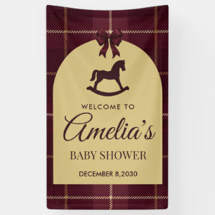 Benutzerdefiniertes Luxus-Schaukelpferd-Babyshower Banner