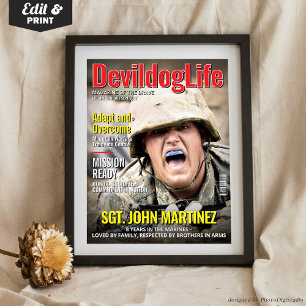Benutzerdefiniertes Magazincover, personalisierter Poster