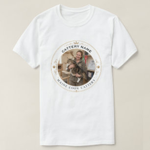 Benutzerdefiniertes Maine-Coon-Cattery-T-Shirt mit T-Shirt