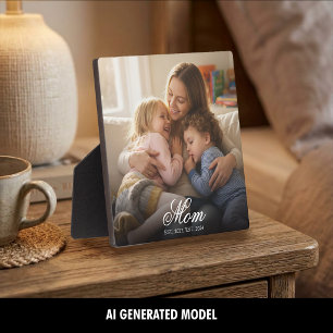 Benutzerdefiniertes Mama-Etabliert-Elegantes-Schri Fotoplatte
