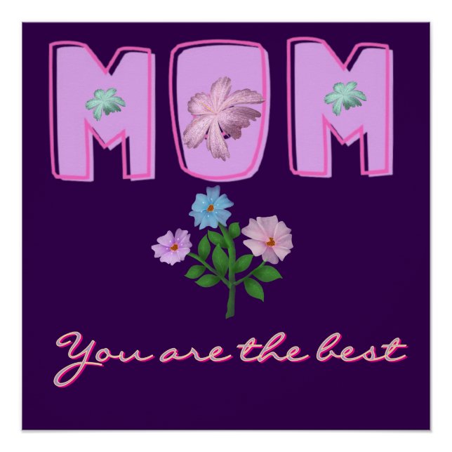Benutzerdefiniertes Mama-Typografie-Design,  Poster (Vorderseite)