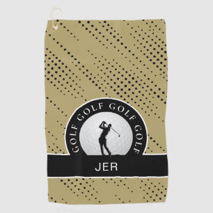 Benutzerdefiniertes männliches Golfer-Silhouette-M Golfhandtuch