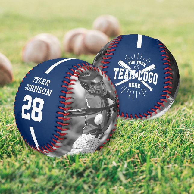 Benutzerdefiniertes Mannschaftslogo 2 Foto Blau Baseball (Von Creator hochgeladen)