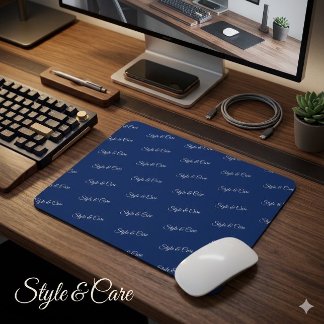 Benutzerdefiniertes Markenmuster Navy-Mauspad Büro Mousepad (Custom Brand Pattern Navy Mouse Pad Office Accessory)