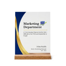 Benutzerdefiniertes Marketingabteilung-Dankeschön-