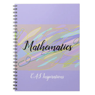 Benutzerdefiniertes Mathematik Lila Doddle Spiral Notizblock
