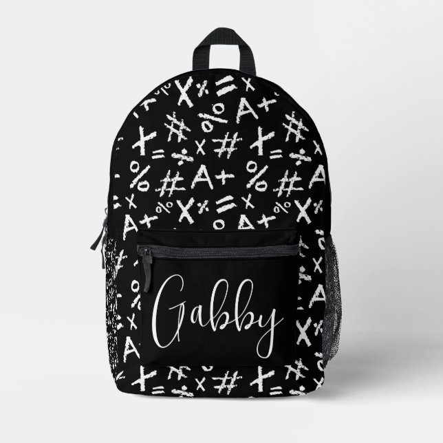 Benutzerdefiniertes mathematisches Muster Bedruckter Rucksack (Vorderseite)