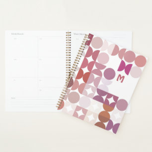 Benutzerdefiniertes Mauve-Taupe-Rosé-Retro-Kunstmu Planer