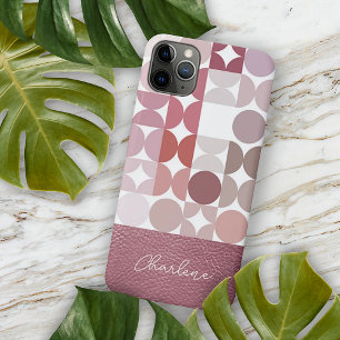 Benutzerdefiniertes Mauve-Taupe-Rot-Rosa Retro-Kun Case-Mate iPhone Hülle