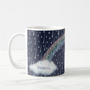 Benutzerdefiniertes Meldungsrainbow Arch & Clouds Kaffeetasse