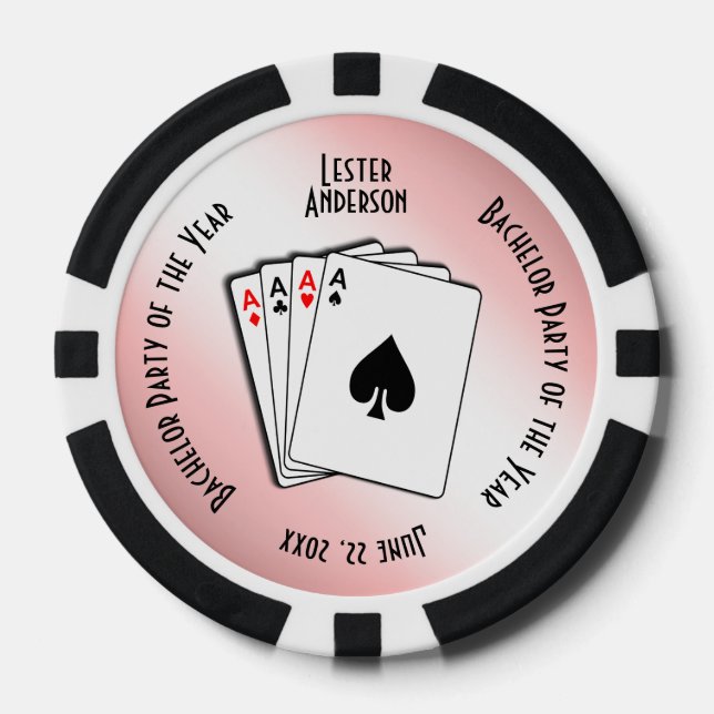 Benutzerdefiniertes Memento Blush-Touch Pokerchips (Vorderseite)