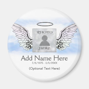 Benutzerdefiniertes Memorial Angel Wings and Clo Magnet