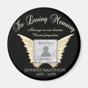 Benutzerdefiniertes Memorial Angel Wings Foto hi Magnet