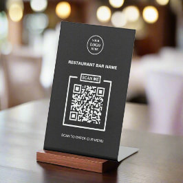 Benutzerdefiniertes Menü mit dem QR-Geschäftslogo  Sockelschild