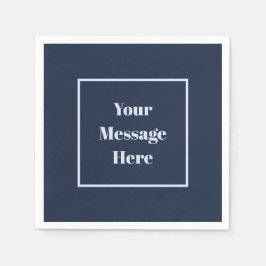 Benutzerdefiniertes Message Navy und Light Blue Pa Serviette