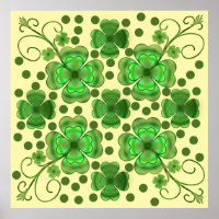 Benutzerdefiniertes Metallic Grün Kleeblatt & Wirb