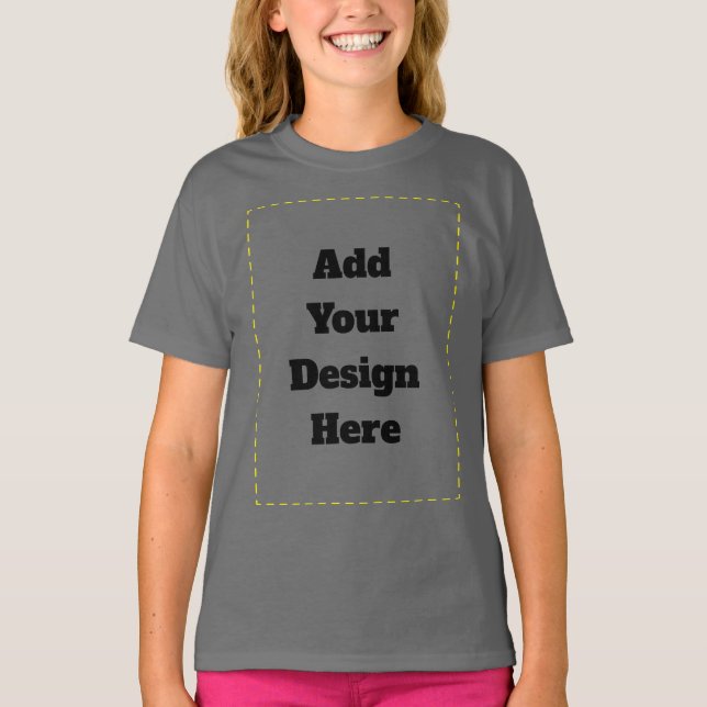 Benutzerdefiniertes minimales Design Foto oder Tex T-Shirt (Vorderseite)