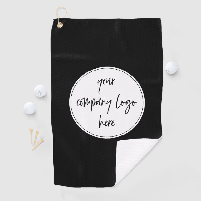 Benutzerdefiniertes Minimalistisches Firmenlogo Golfhandtuch (Insitu)