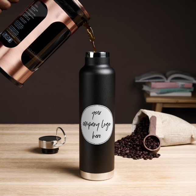 Benutzerdefiniertes Minimalistisches Firmenlogo Trinkflasche (Kaffee)