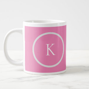 Benutzerdefiniertes minimalistisches Monogramm Jumbo-Tasse