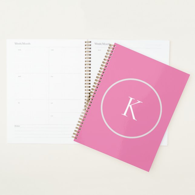 Benutzerdefiniertes minimalistisches Monogramm Planer (Anzeige)
