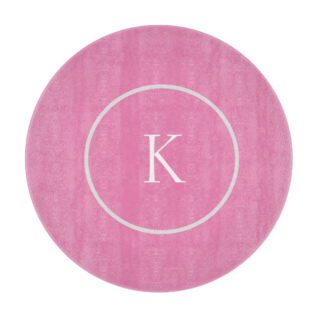 Benutzerdefiniertes minimalistisches Monogramm Schneidebrett (Vorderseite)