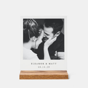 Benutzerdefiniertes minimalistisches Paar-Foto-Hoc Acrylschild