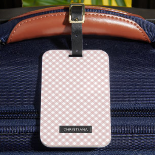 Benutzerdefiniertes Minimalistisches rosa Farbmust Gepäckanhänger