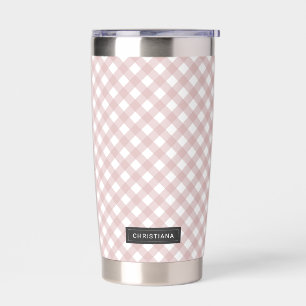 Benutzerdefiniertes Minimalistisches rosa Farbmust Thermobecher